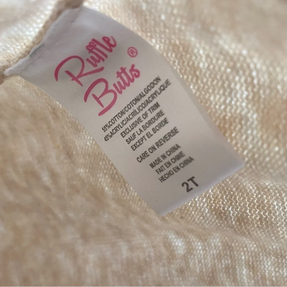 Ruffle Butts Pink Cardigan Size 2T